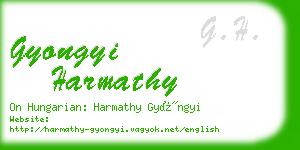 gyongyi harmathy business card